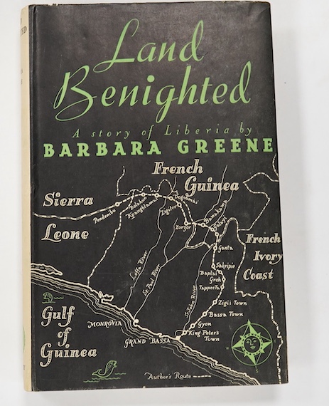 Greene, Barbara - Land Benighted, 1st edition, 8vo, original cloth, in unclipped d/j, Geoffrey Bles, London, 1938